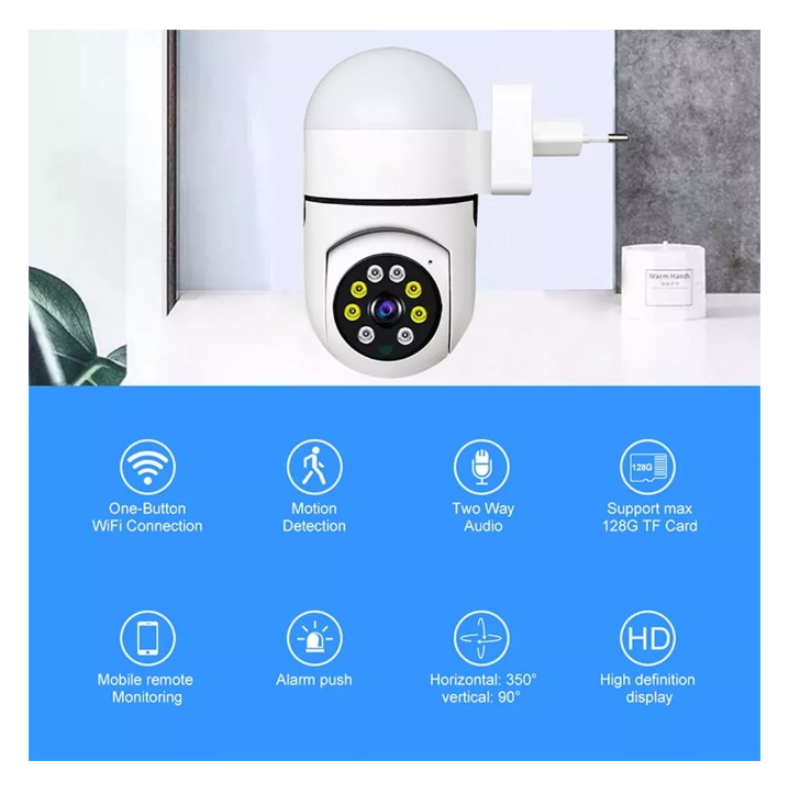 Cámara Wifi Ip Movimiento Alarma Exterior Anti Agua Full Hd-2