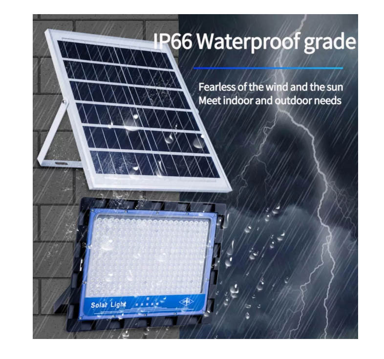 Foco Solar 300w 731t + Panel Solar Y Control Remoto 0smao-6
