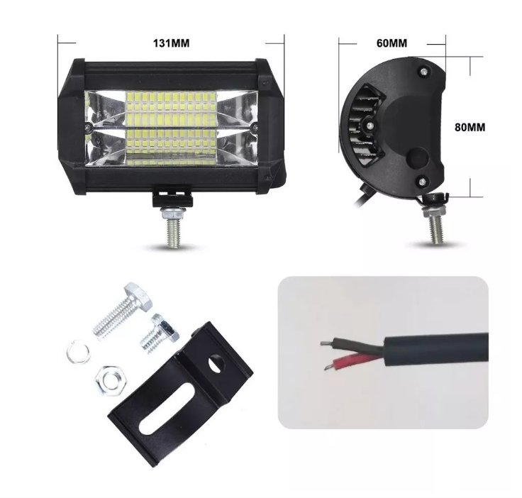 Barra Focos Neblineros Led 72w Expansion Auto Moto Camiones 2-3