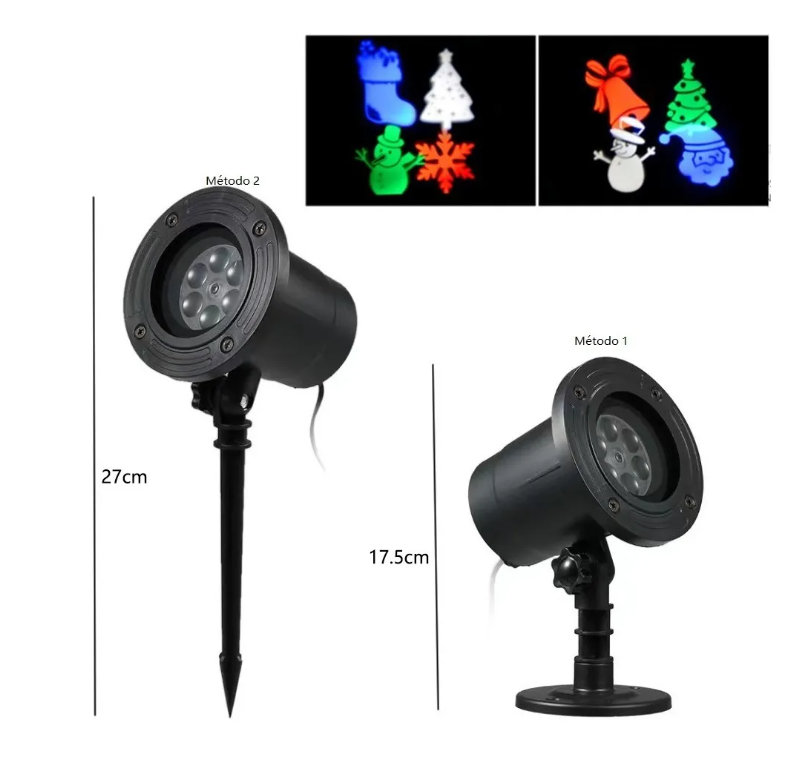 Proyector Decorativo Foco Laser Luces Led Navidad Fiesta-2