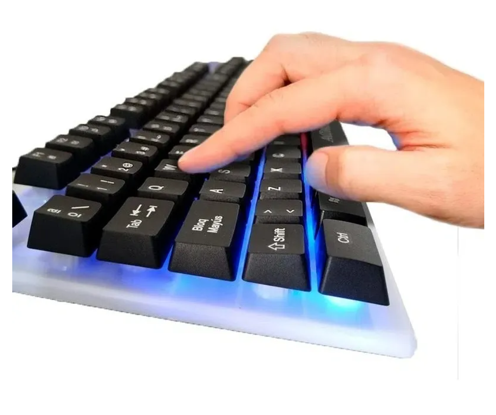 Pack Teclado Mouse Kit Gamer Led Rgb Retroiluminado Mecánico-5