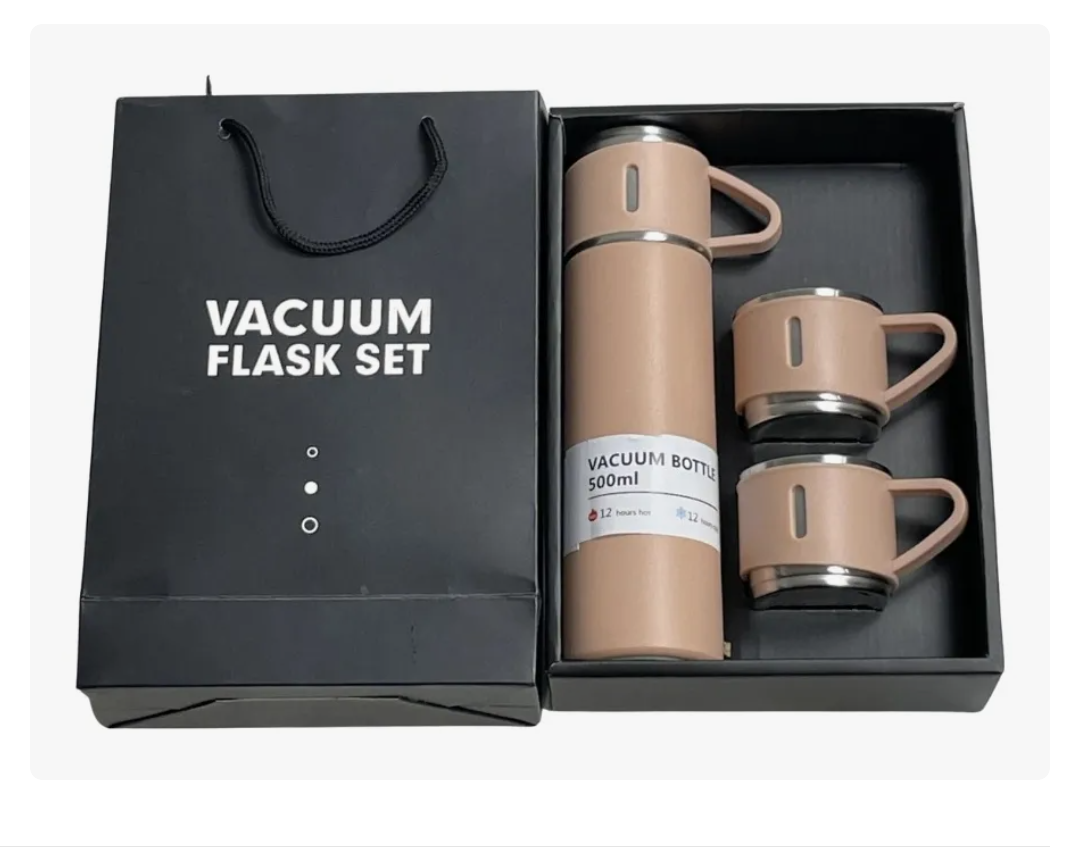 Set Termos Para Agua Caliente Termo Cafe + 3 Tazas 500 Ml a-1