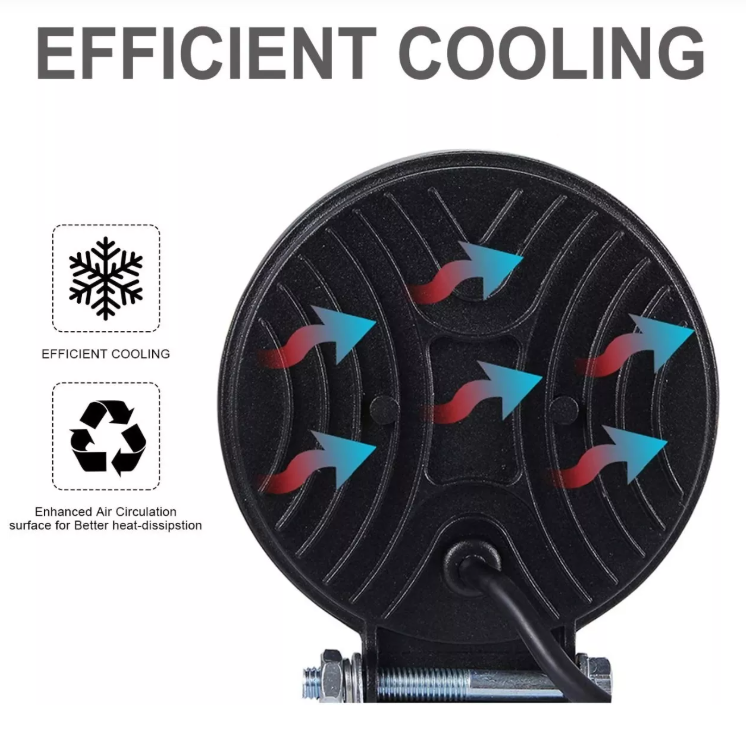 X2 Luces Foco Neblinero Led 27w 4x4 Auto Caminon Redondo-3