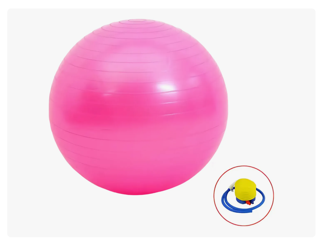 Oferta Pelota Balon 75 Cm Pilates Yoga + Inflador Pelotas-0