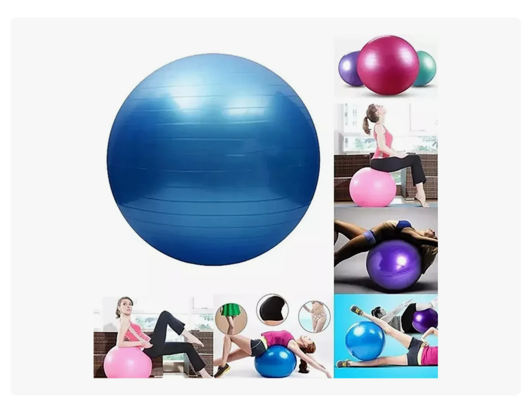 Oferta Pelota Balon 75 Cm Pilates Yoga + Inflador Pelotas-3
