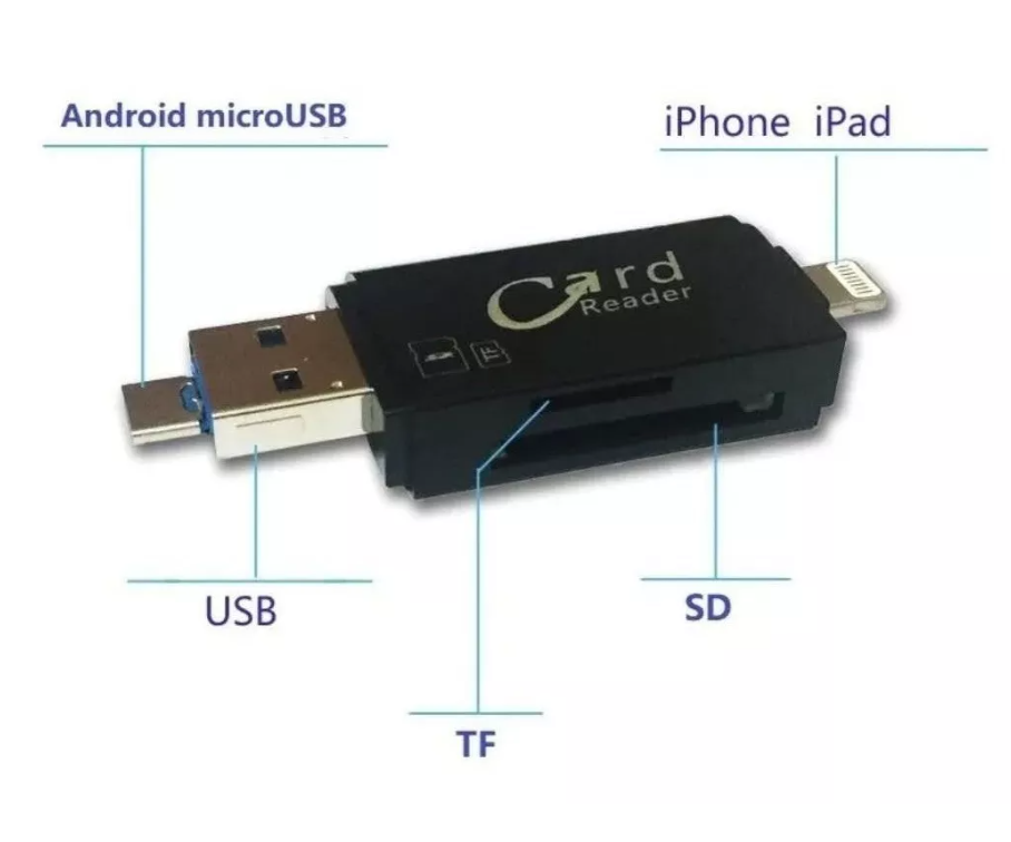 Lector Tarjeta Sd Tf Tablet Micro Usb Usb 3en1-3