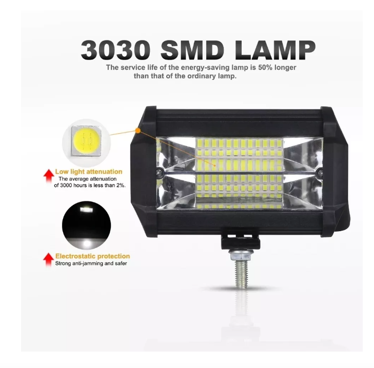 Pack 2 Focos Neblineros Led 72w Blanco Expansion Auto Moto-5