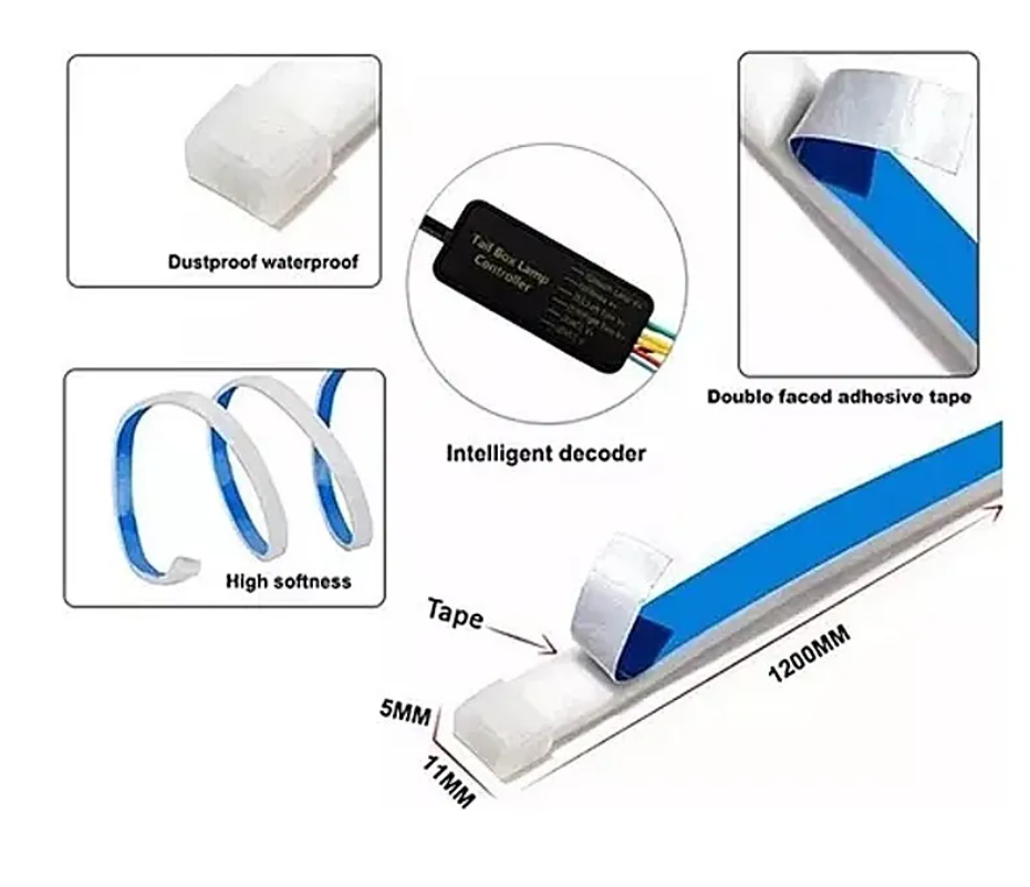 Cinta Tira 36led Rgb 1.2 Metros Para Maleta De Auto Vehículo-2