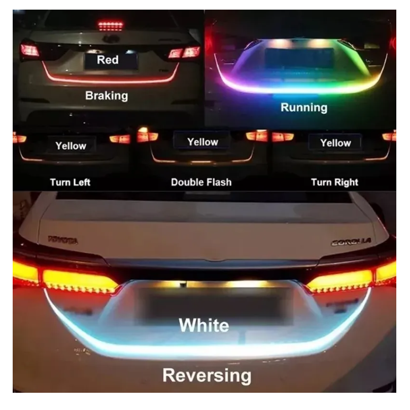 Cinta Tira 36led Rgb 1.2 Metros Para Maleta De Auto Vehículo-5
