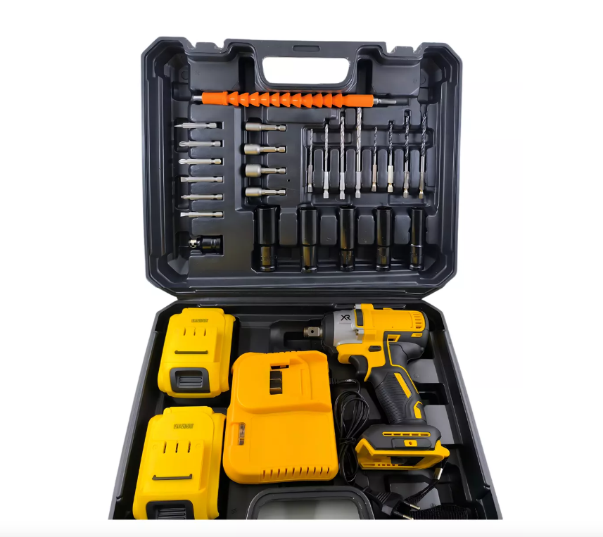 Taladro Llave De Impacto Y Atornillador + 2 Baterias-3