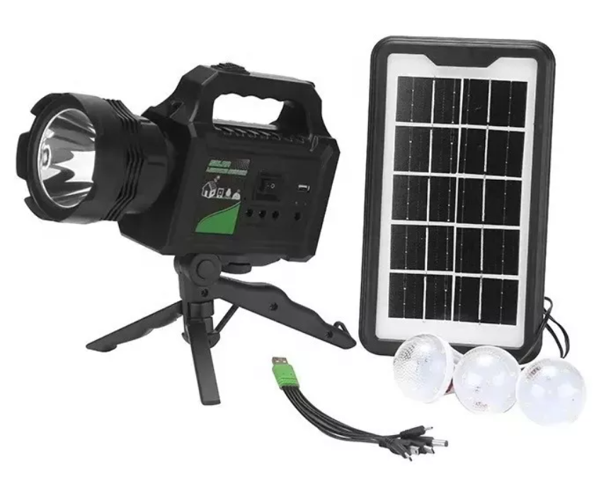 Kit Solar Emergencia Camping 220v Usb 3 Ampolletas Linterna-0