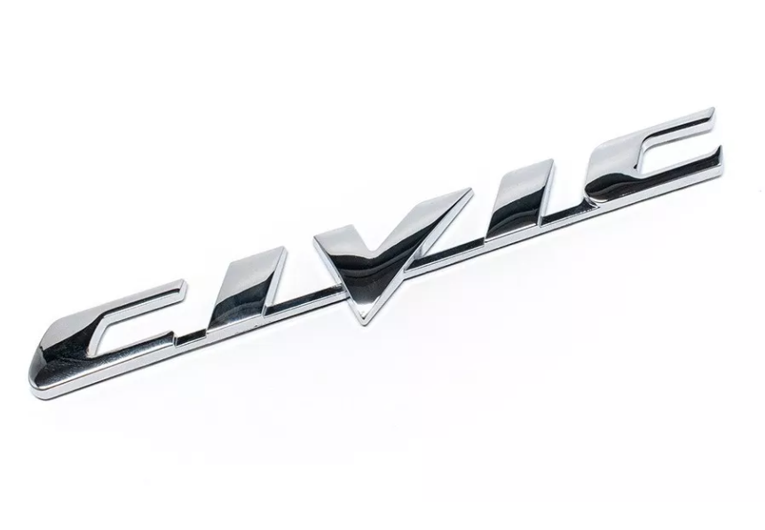 Logo Emblema Para Honda Civic 17.2x2.5cm Metálico-0