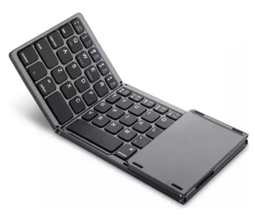 Mini Teclado Plegable Con Trackpad Bluetooth Recargable-0