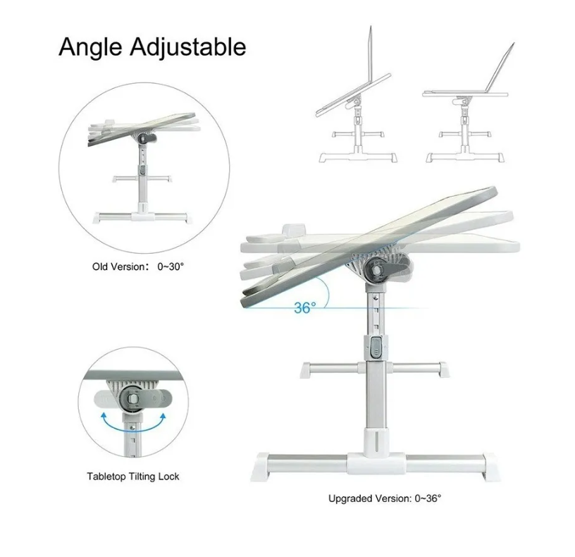 Mesa Ventilador Usb Base Plegable Soporte Notebook Ajustable-1