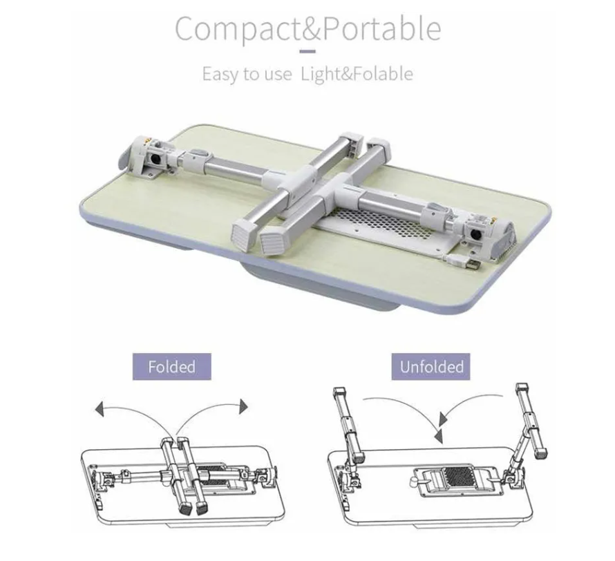 Mesa Ventilador Usb Base Plegable Soporte Notebook Ajustable-3
