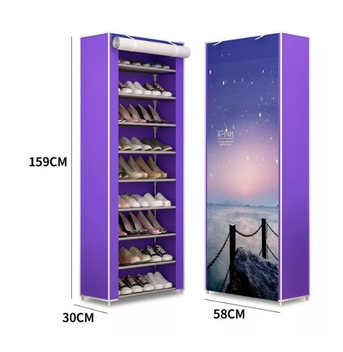 Zapatero Organizador Funda Zapatos 9 Pisos 30 Pares Baño-5