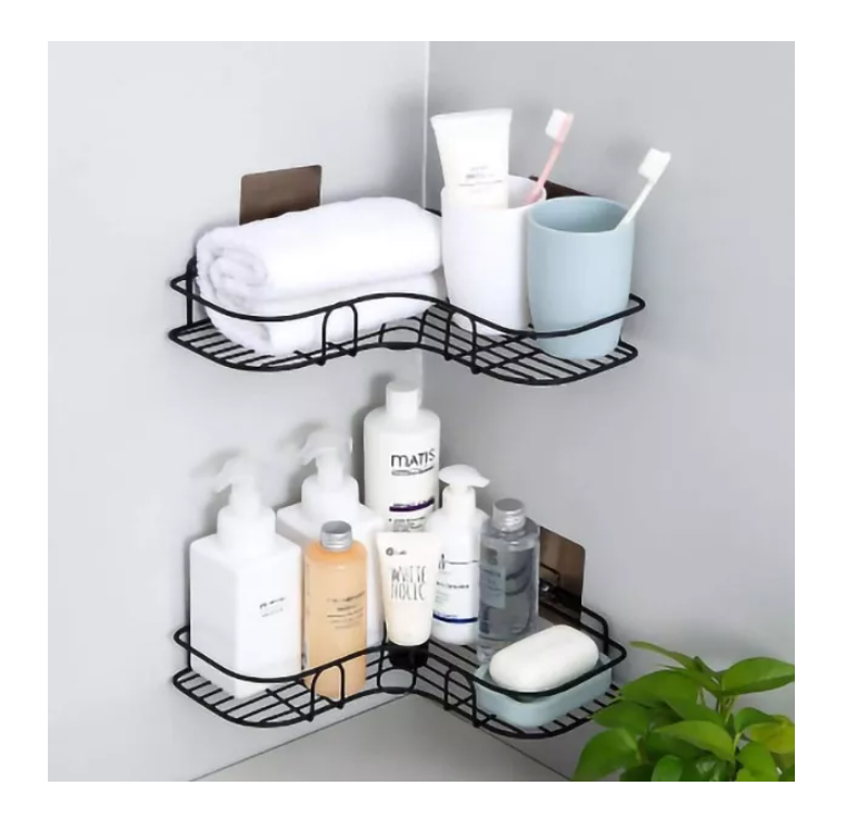 Organizador Ducha Baño Cocina Esquinero Acero Inox Adhesivo-5