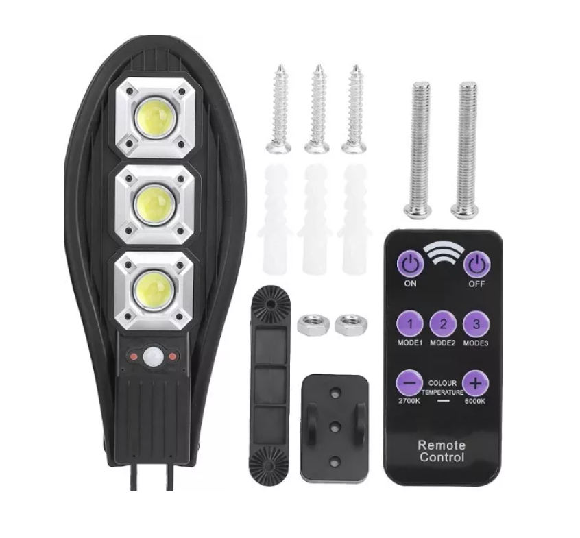 Pack 3 Foco Solar Exterior 120w Con Sensor De Movimiento-4