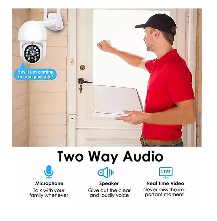 Smart Camara Ip Wifi Alarma Exterior Anti Agua Osmao-2