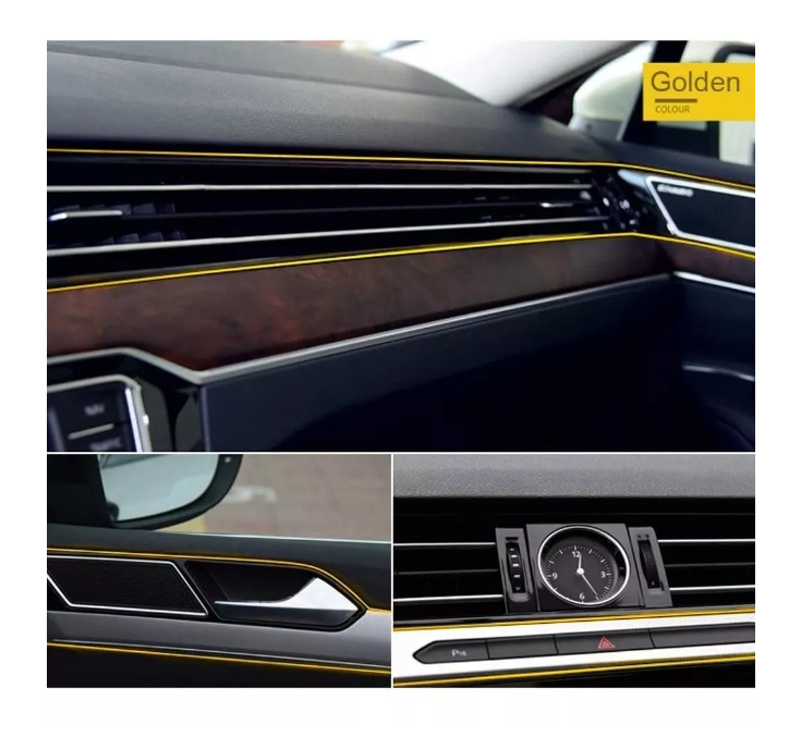 Moldura Cinta Tira 5 Metros + Espatula Auto Interior Tuning-2