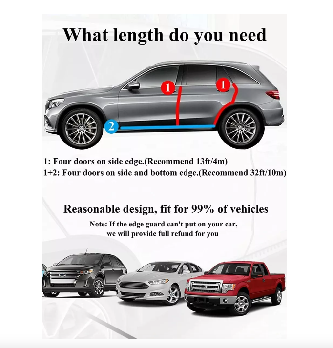 Molduras Protección De Puerta Autos Metal Recubierto 5 Mts-3