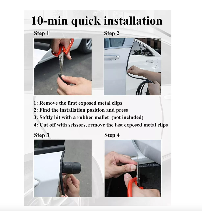 Molduras Protección De Puerta Autos Metal Recubierto 5 Mts-4