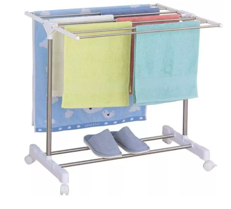 Tendedero De Ropa Perchero Simple Colgador Plegable Movil-0