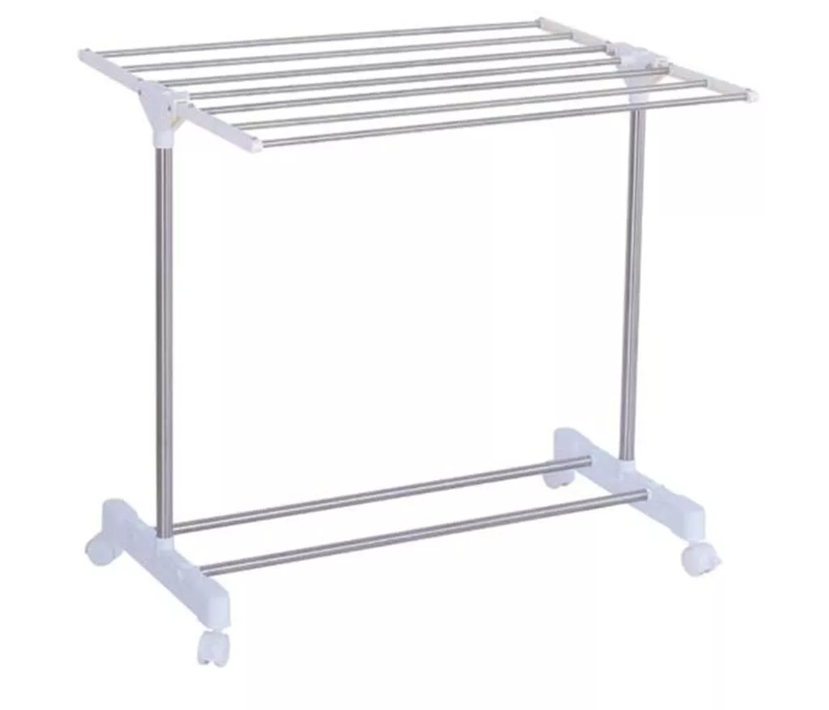 Tendedero De Ropa Perchero Simple Colgador Plegable Movil-1