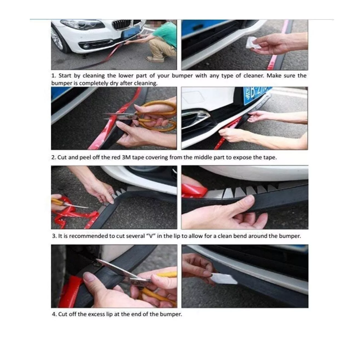 Lip Faldones Auto Samurai Parachoque Delantero Tuning 2.5m-7