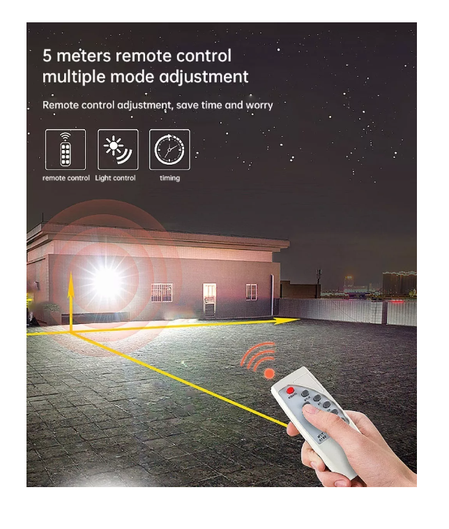 Foco Solar 40w 90 Led Panel Solar Ip67 + Control Remoto-5