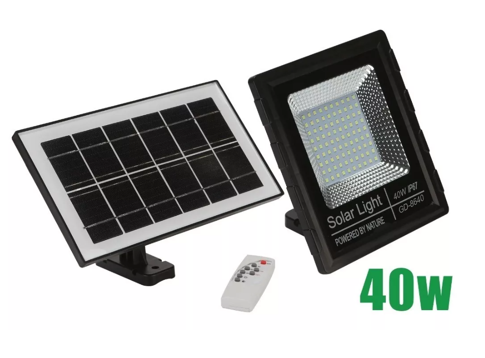 Foco Solar 40w 90 Led Panel Solar Ip67 + Control Remoto-6