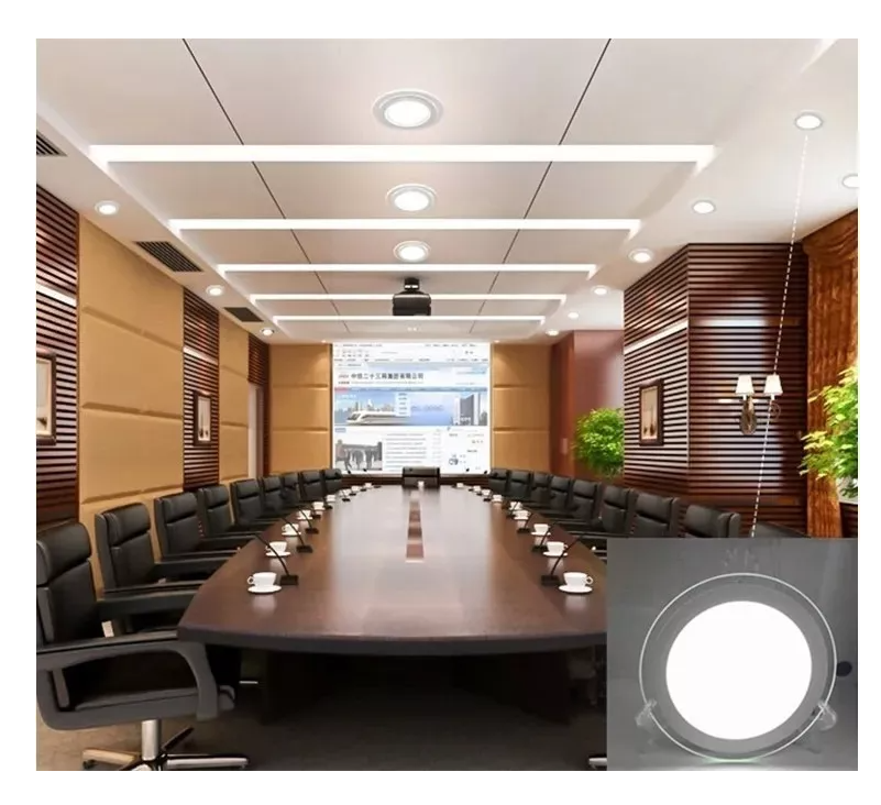 Foco Led Panel Cristal 6w Embutido Plafón Luz Frío-4