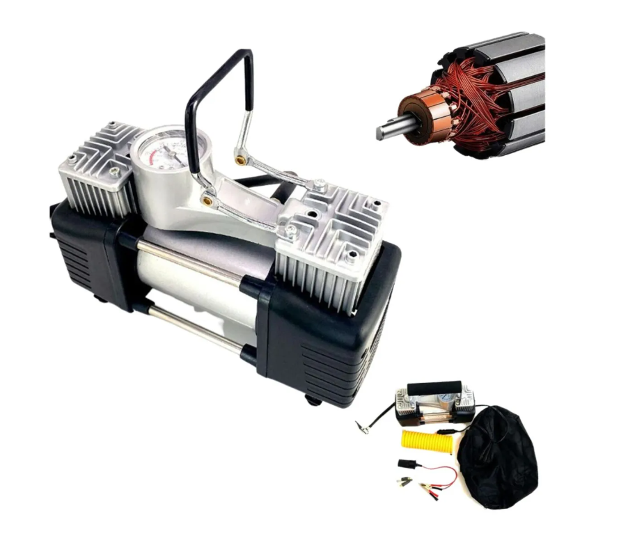 Compresor De Aire Doble Cilindro 12v Inflador Neumáticos-4