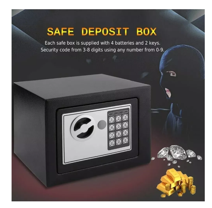 Caja Seguridad Fuerte Digital Safewell Llave Teclado Numéric-4
