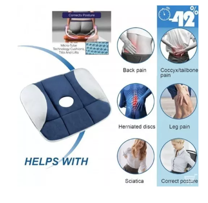 Almohada Ortopédica Silla Asiento Espalda-4