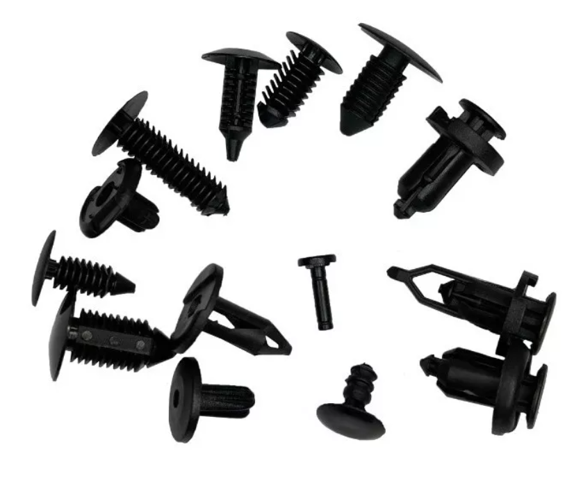 Caja 240 Clips Broche Retencion Lata Plastico Auto Tapabarro-2