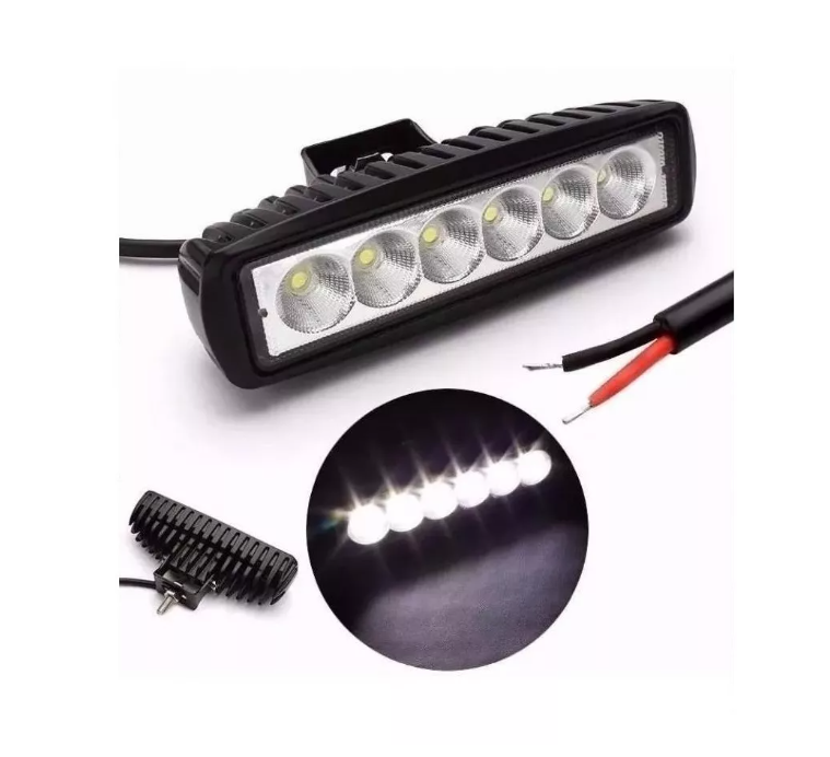 X2 Barra Luces Foco Neblinero Led 18w Auto Moto Caminoneta-2