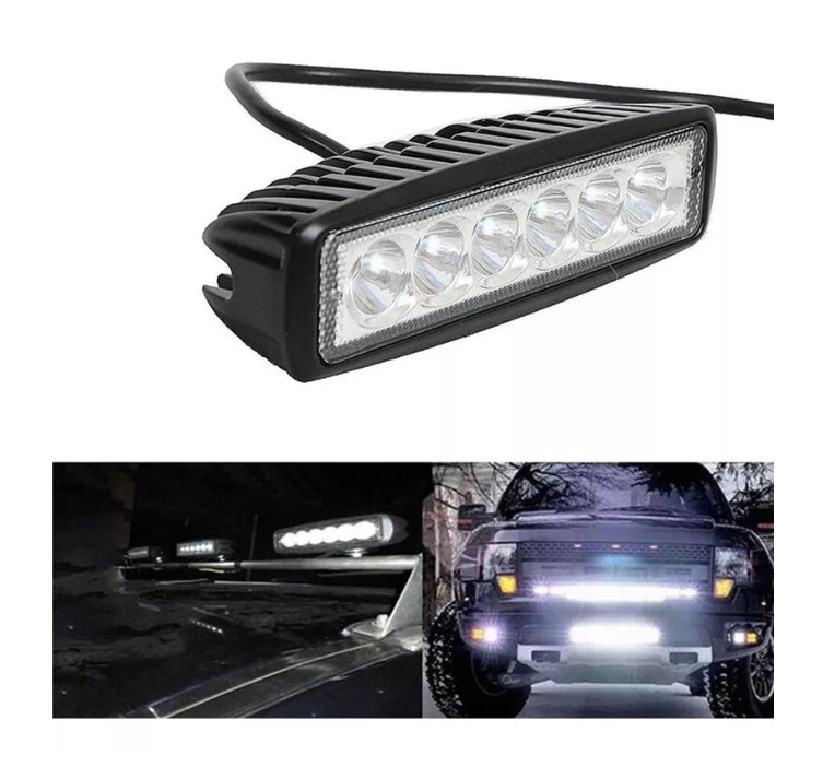 X2 Barra Luces Foco Neblinero Led 18w Auto Moto Caminoneta-3
