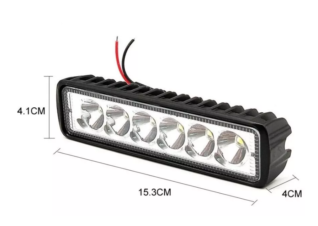 X2 Barra Luces Foco Neblinero Led 18w Auto Moto Caminoneta-4