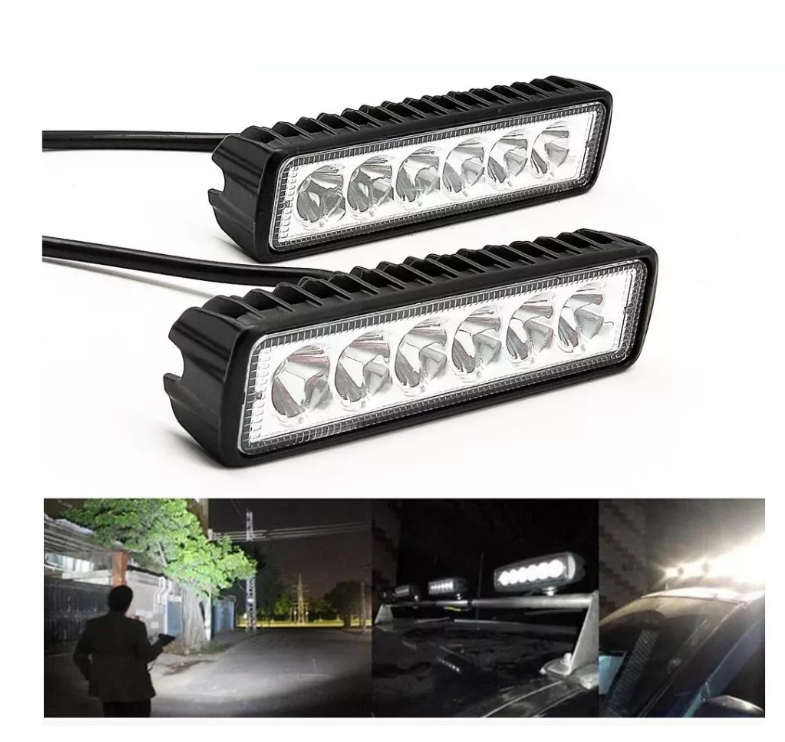 X2 Barra Luces Foco Neblinero Led 18w Auto Moto Caminoneta-6