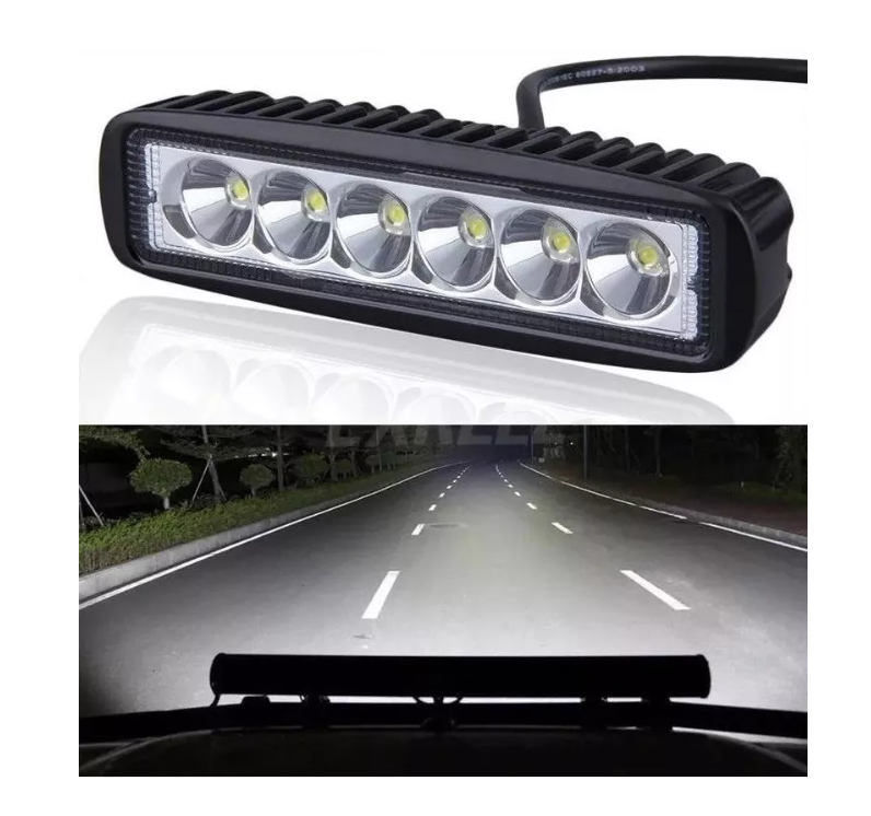 X2 Barra Luces Foco Neblinero Led 18w Auto Moto Caminoneta-7