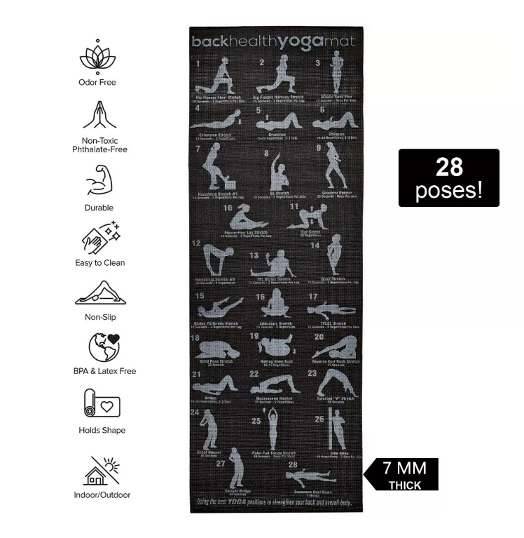 Colchoneta Mat Yoga Pilates Alfombra Ejercicio 7mm Pvc Pvc-1