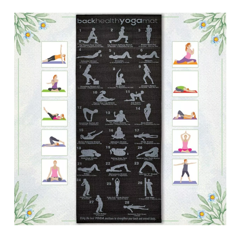 Colchoneta Mat Yoga Pilates Alfombra Ejercicio 7mm Pvc Pvc-2