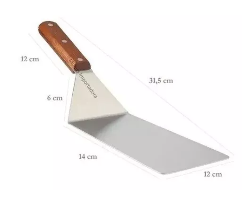 Espátula Churrasquera Gruesa Profesional Asado Pizzas Cocina-2
