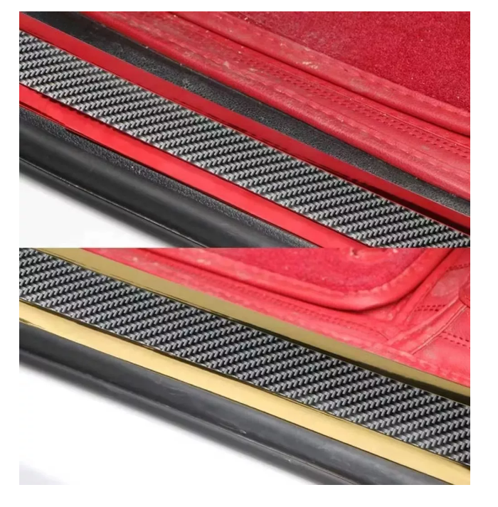 Cinta Fibra Carbono Protector Parachoques Pisadera 250x7cm-7