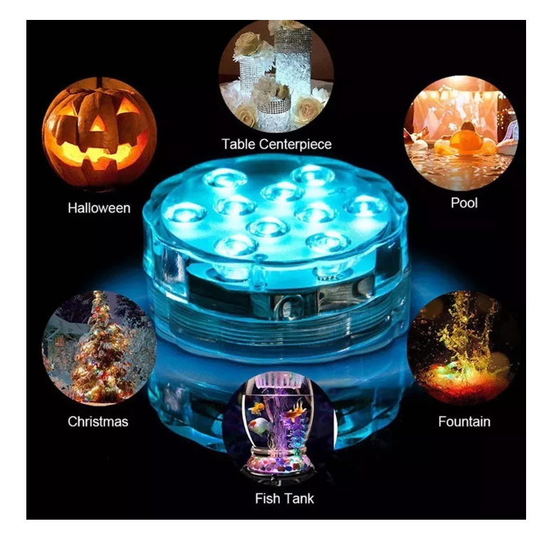 2x Luces Foco Luz Led Piscina Ip68 Rgb Sumergible + Control-4