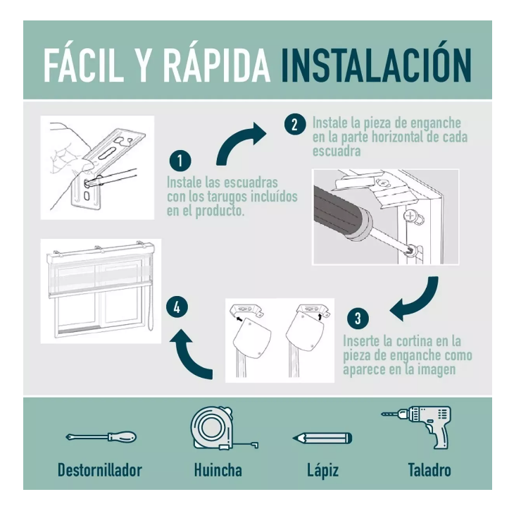 Cortina Roller Doble Capa Duo Zebra Día Y Noche 220x240cm-4