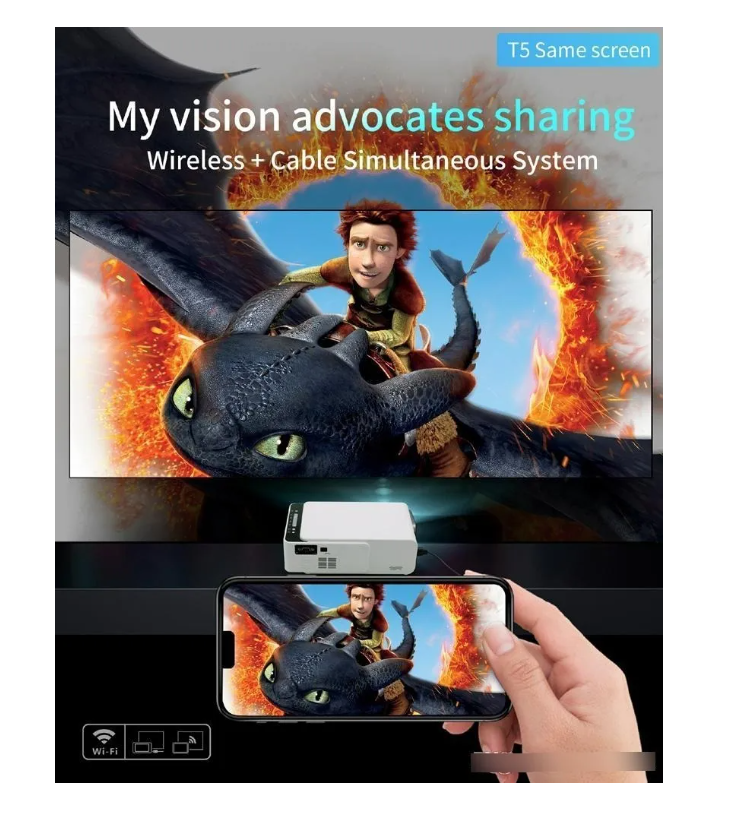 Mini Proyector Portatil Full Hd Led Wifi Miracast Hdmi Usb-6
