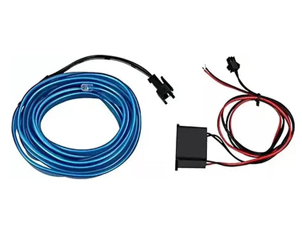 Pack 3 Interior Coche Tira De Luz 12v Luces Frío Led Neón 2m-3