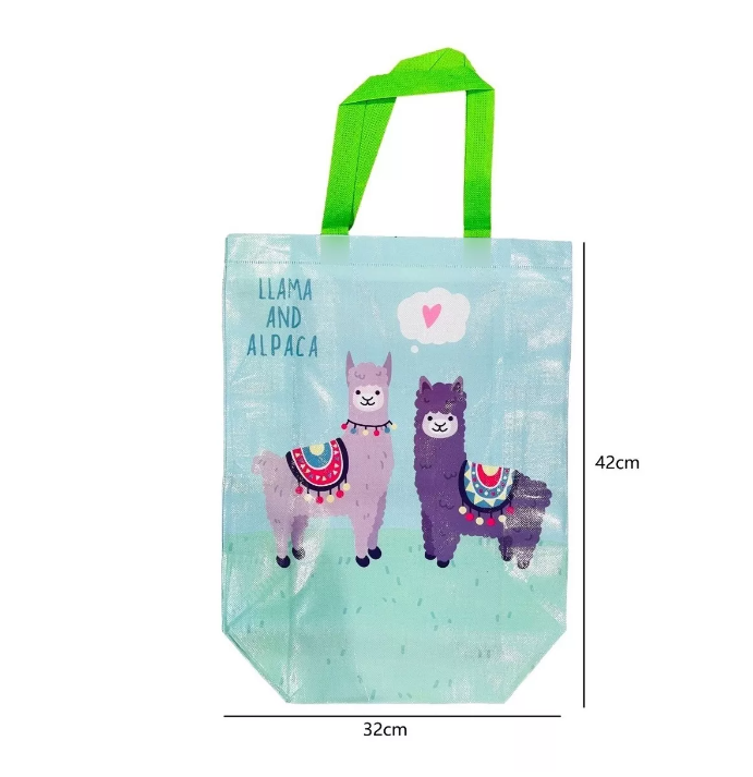 Pack 12 Bolsa Reutilizable Alpaca D Compras Regalo 42x32cm-2